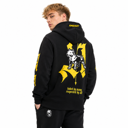 Amstaff Recon Ziphoodie – Black/Yellow