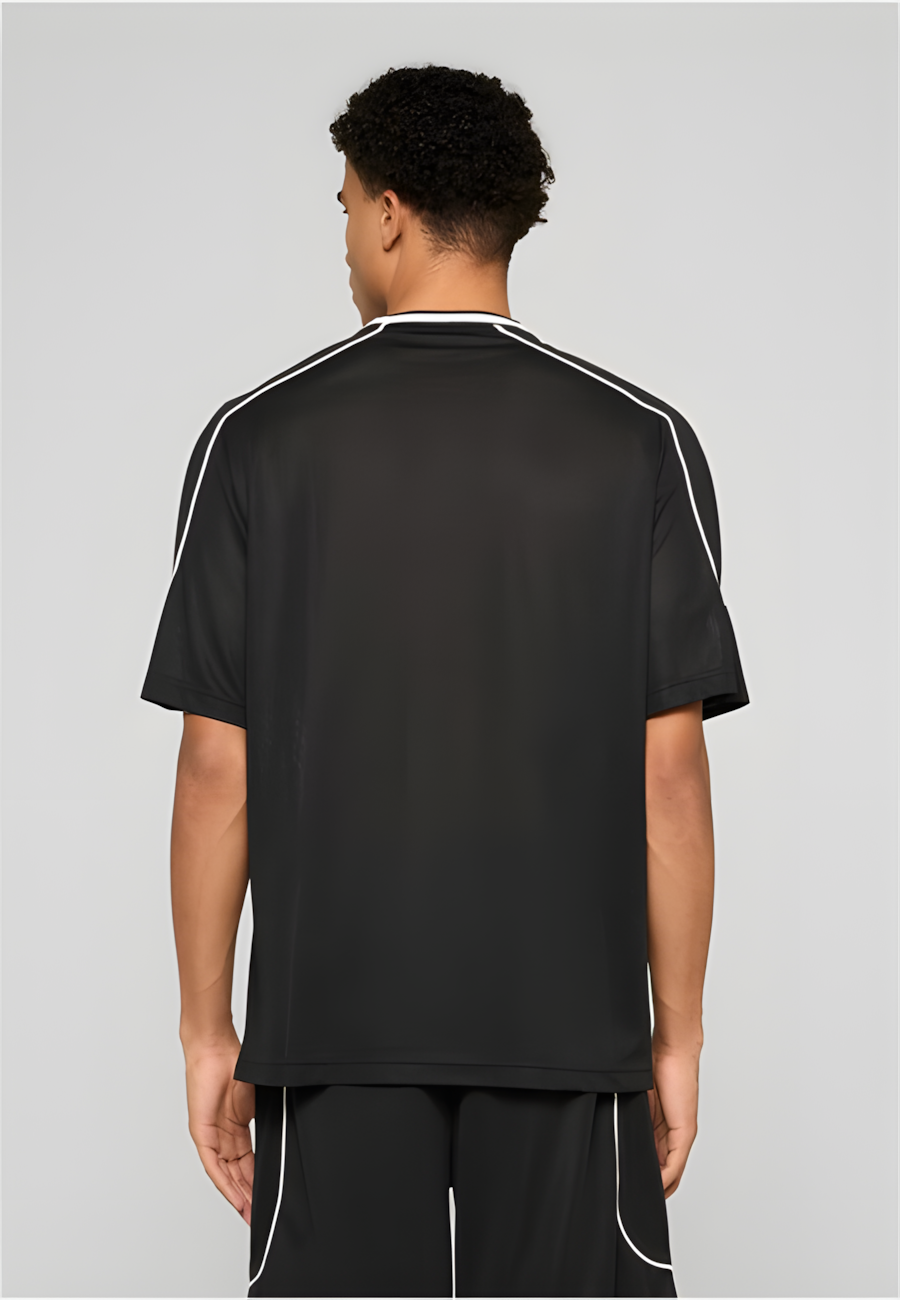 Urban Classics T-Shirt - Piping Mesh Oversized Tee Black