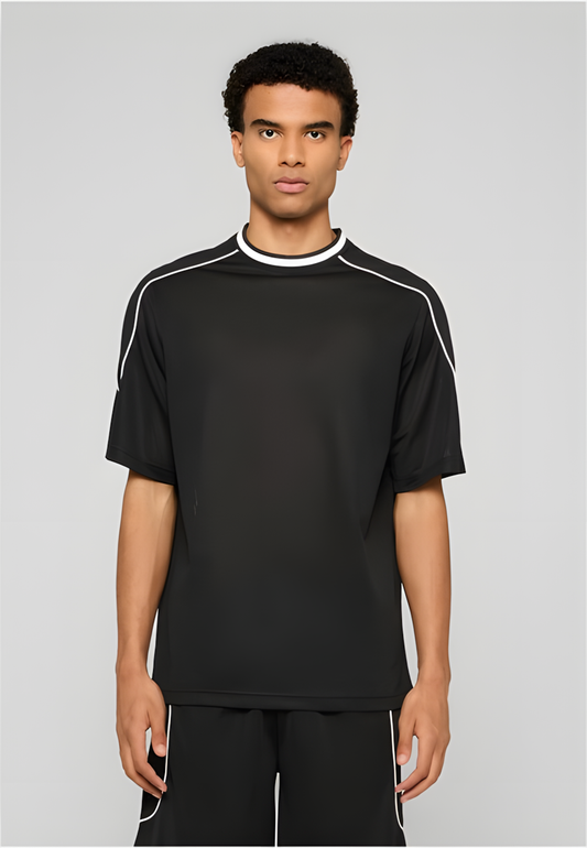 Urban Classics T-Shirt - Piping Mesh Oversized Tee Black