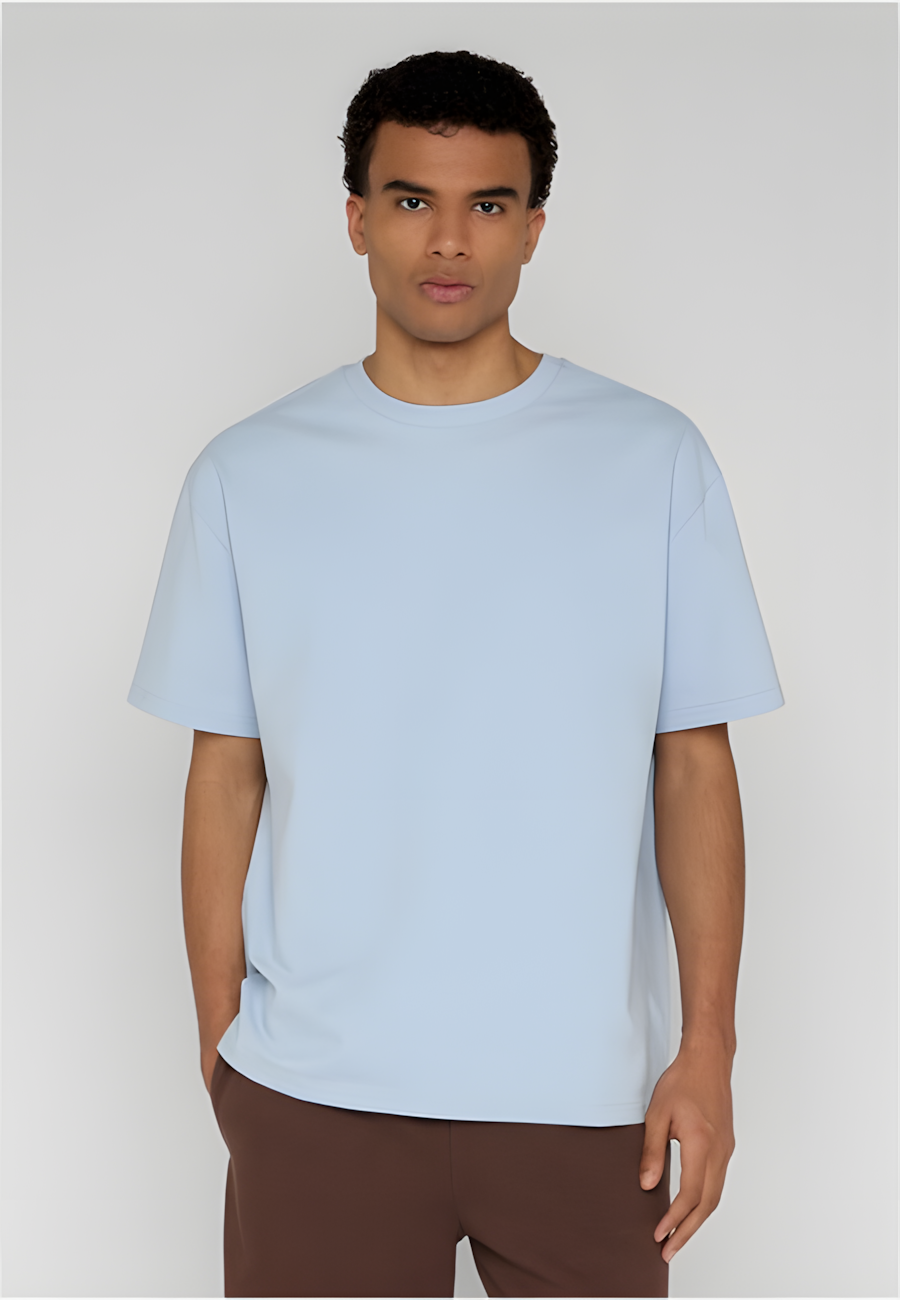 Urban Classics Dropped Shoulder Tee - Relaxed Freezeblue