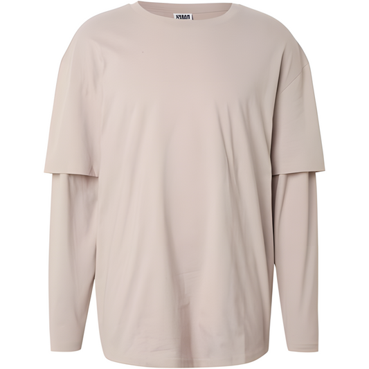 Urban Classics Double Layer LS Tee - Oversized Cloud