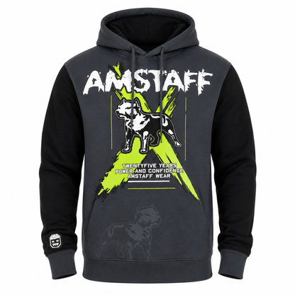 Amstaff Sector Hoodie – Grey/Black