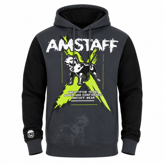 Amstaff Sector Hoodie – Grey/Black