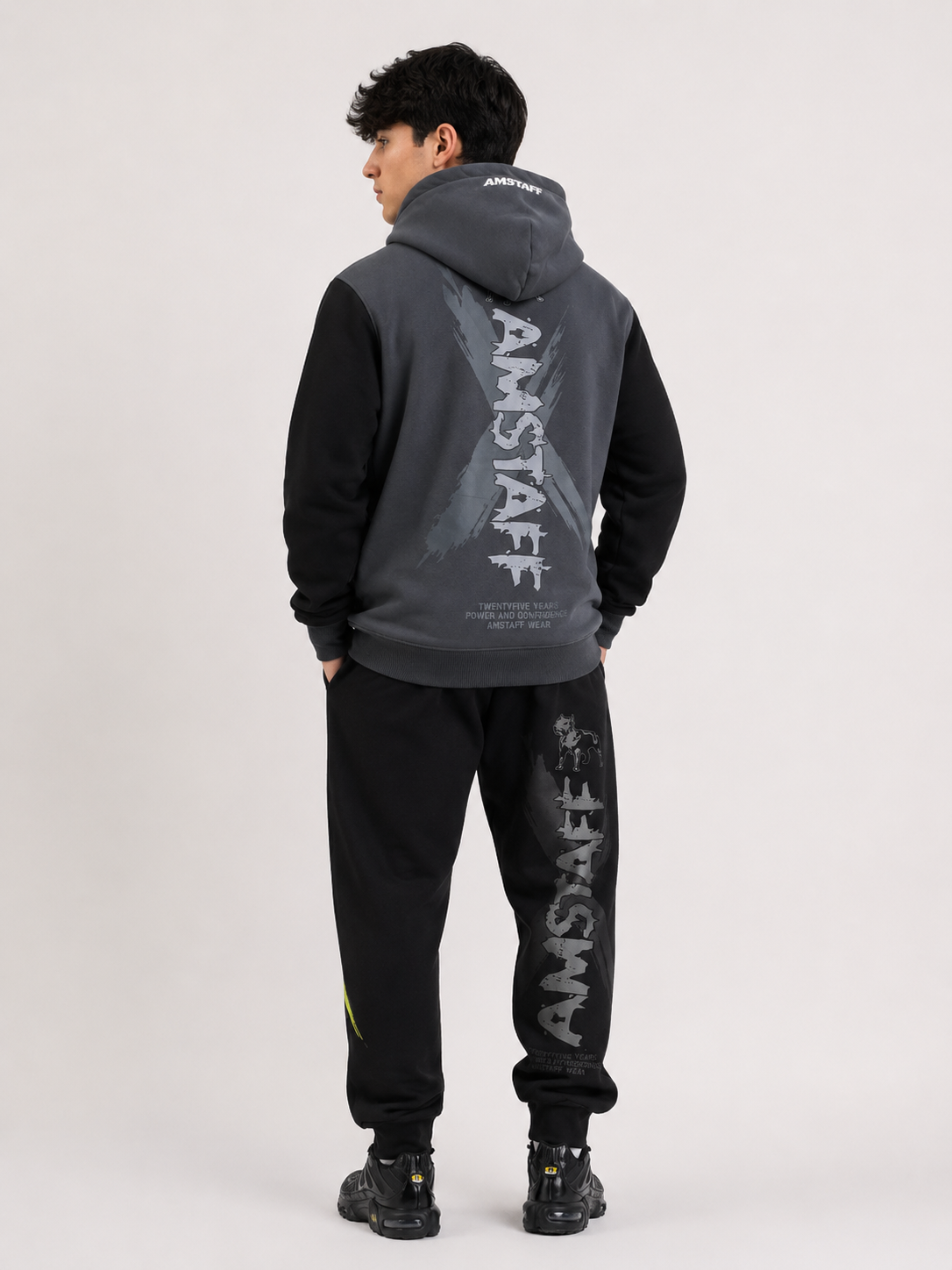 Amstaff Sector Hoodie – Grey/Black