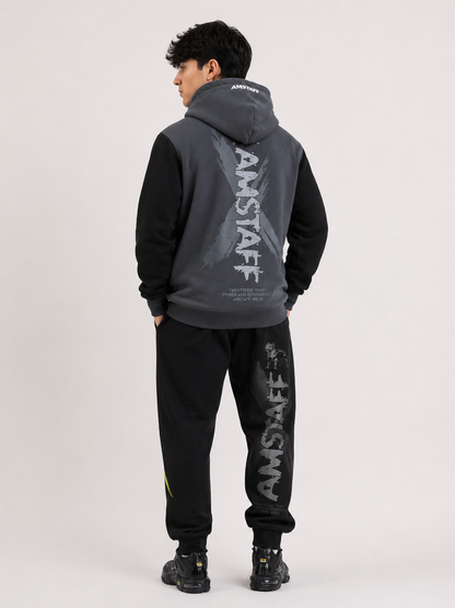 Amstaff Sector Hoodie – Grey/Black