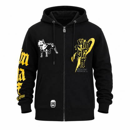 Amstaff Recon Ziphoodie – Black/Yellow