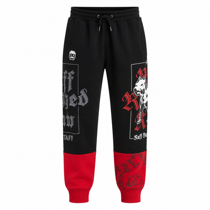 Amstaff Zane Sweatpants – Black/Red
