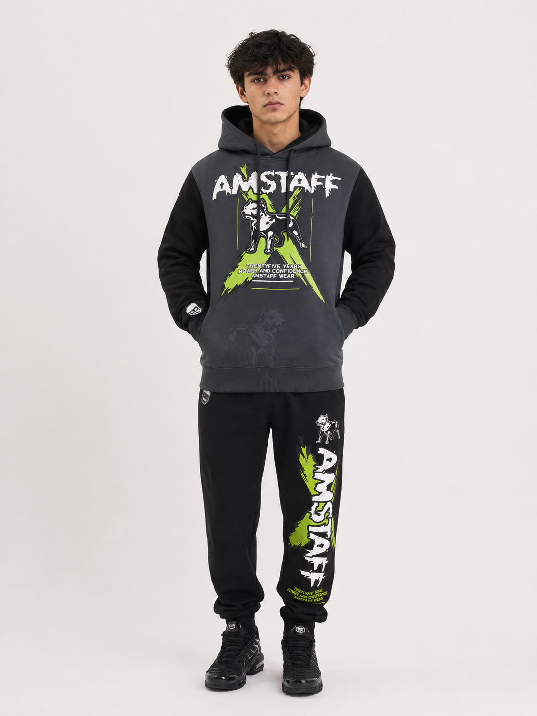 Amstaff Sector Hoodie – Grey/Black