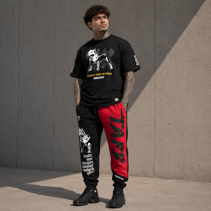 Amstaff Mavor Sweatpants – Black/Red