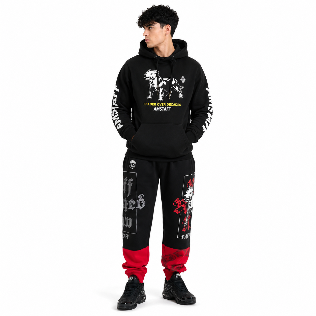 Amstaff Zane Sweatpants – Black/Red