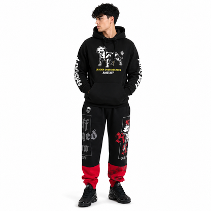 Amstaff Zane Sweatpants – Black/Red