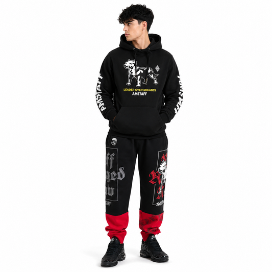 Amstaff Zane Sweatpants – Black/Red