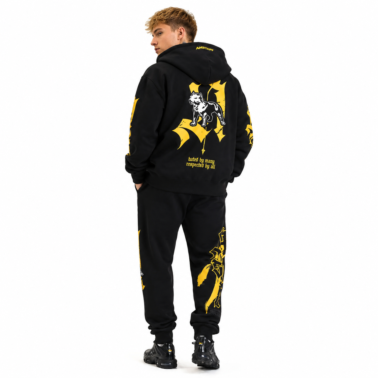 Amstaff Recon Ziphoodie – Black/Yellow