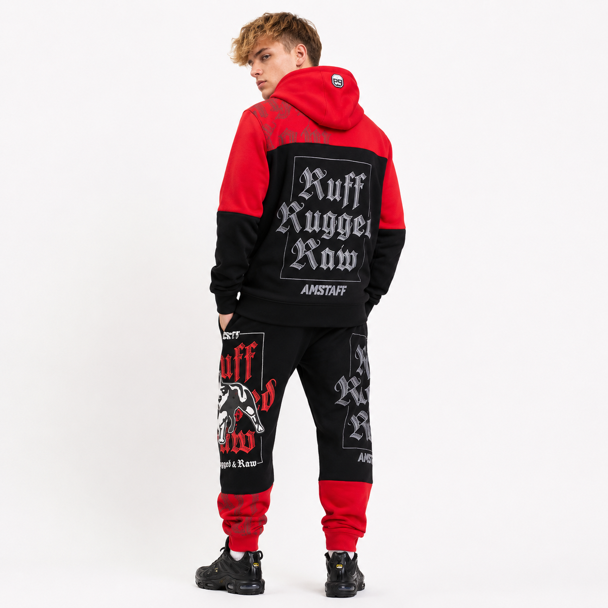 Amstaff Zane Hoodie – Red/Black