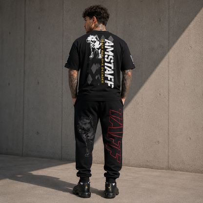 Amstaff Mavor Sweatpants – Black/Red