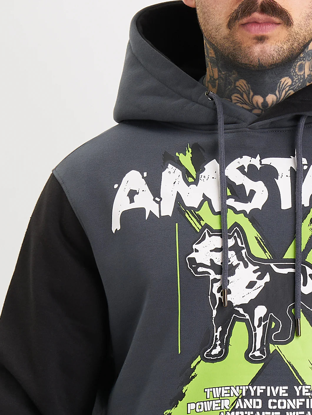 Amstaff Sector Hoodie – Grey/Black