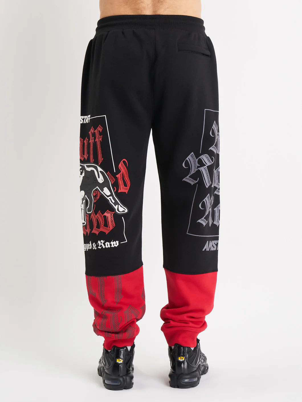 Amstaff Zane Sweatpants – Black/Red