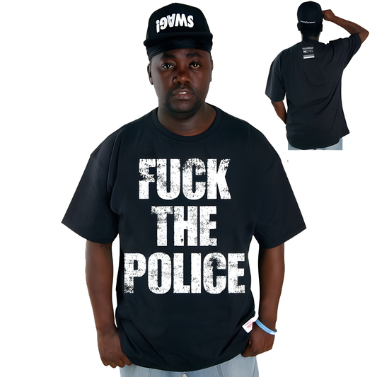 Cocaine Life Fuck The Police T-Shirt – Schwarz