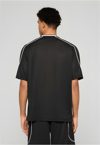 Urban Classics T-Shirt - Piping Mesh Oversized Tee Black