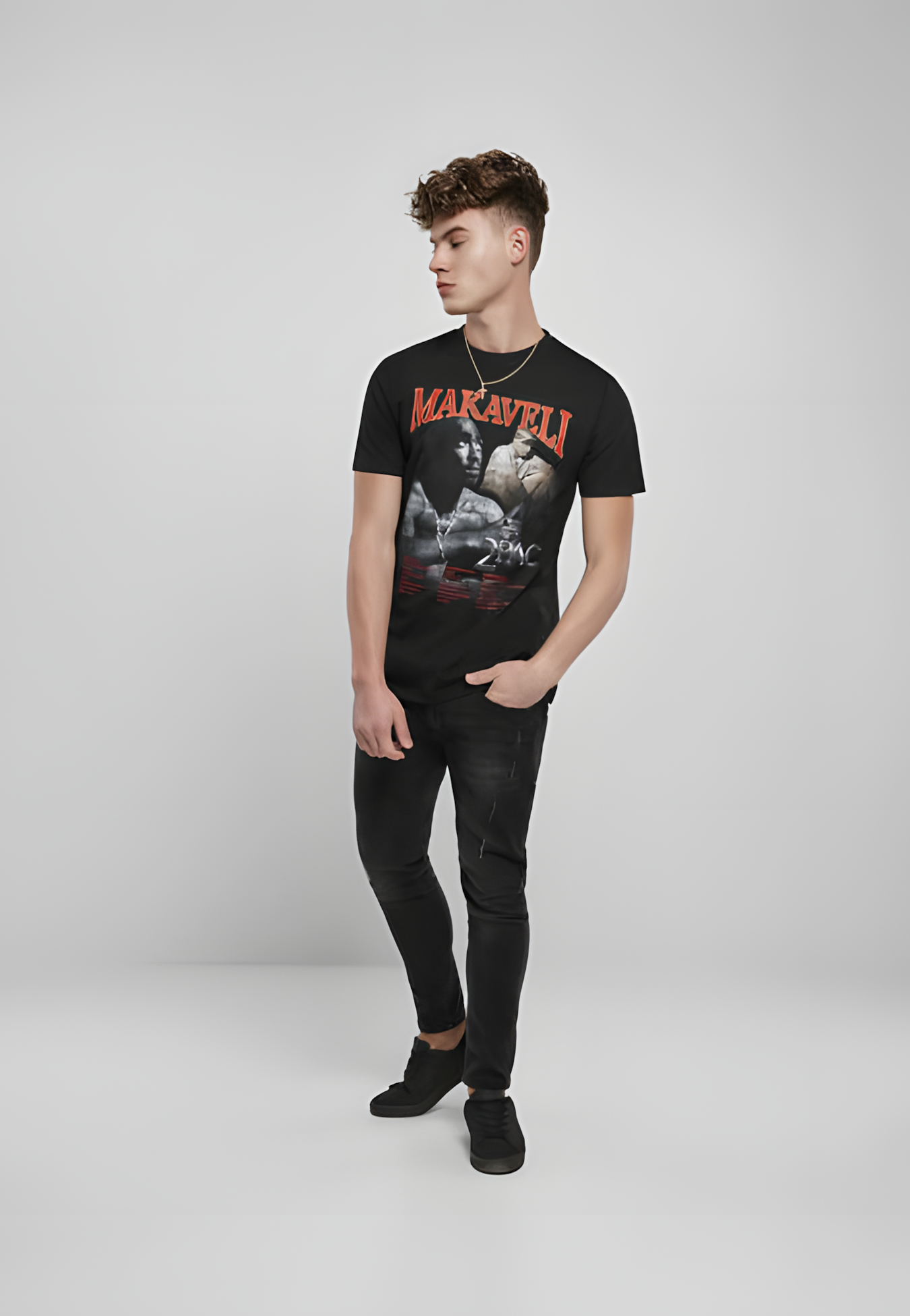 Mister Tee 2Pac T-Shirt - Makaveli Black