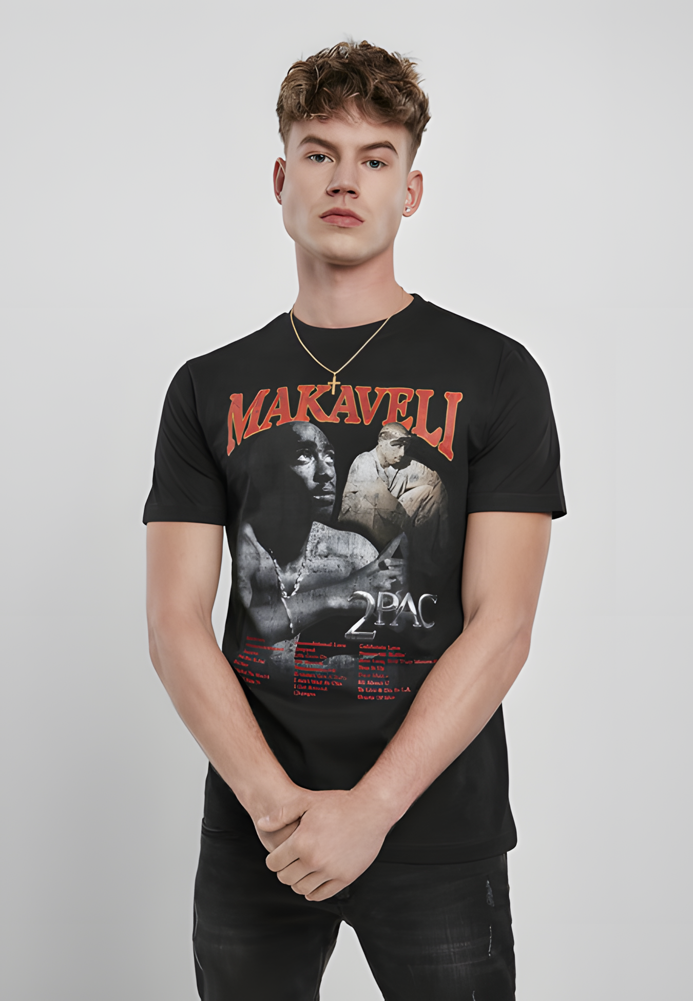 Mister Tee 2Pac T-Shirt - Makaveli Black