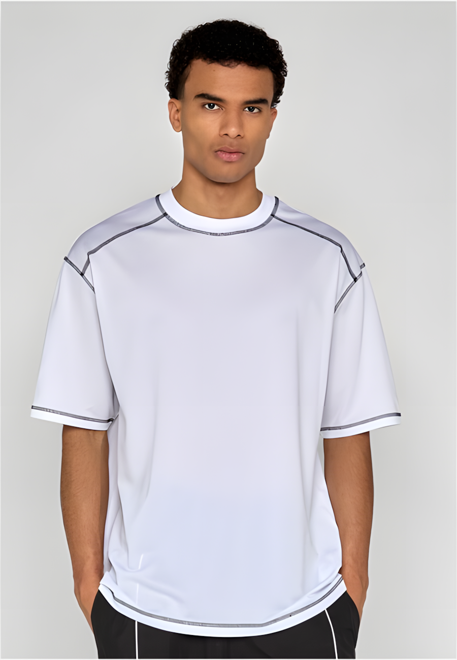 Urban Classics Mesh Tee - Performance Oversized Weiß